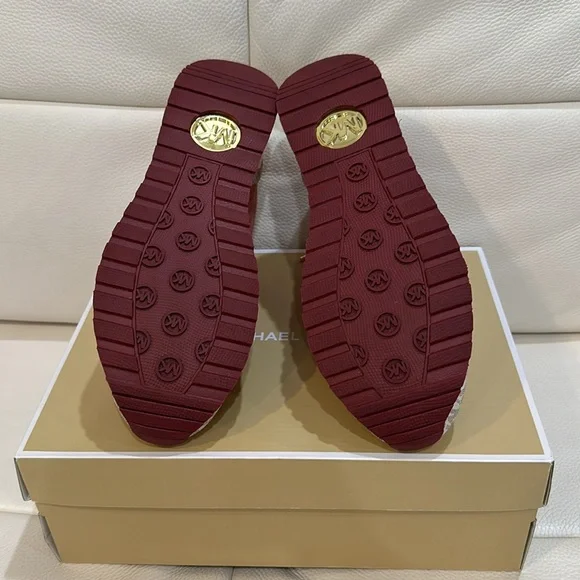 NIB MICHAEL KORS PINK WOMENS Dash Logo and Mesh Trainer SIZES 8.5, CINNAMON - Picture 8 of 14